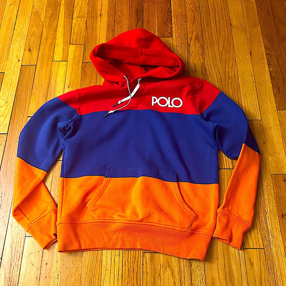 🔥POLO RALPH LAUREN SPORT MULTI COLOR DRAW STRING HOODIE